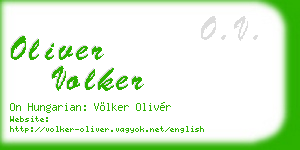 oliver volker business card